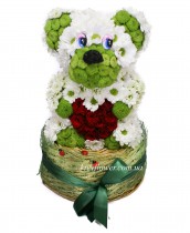 Bear made of flowers